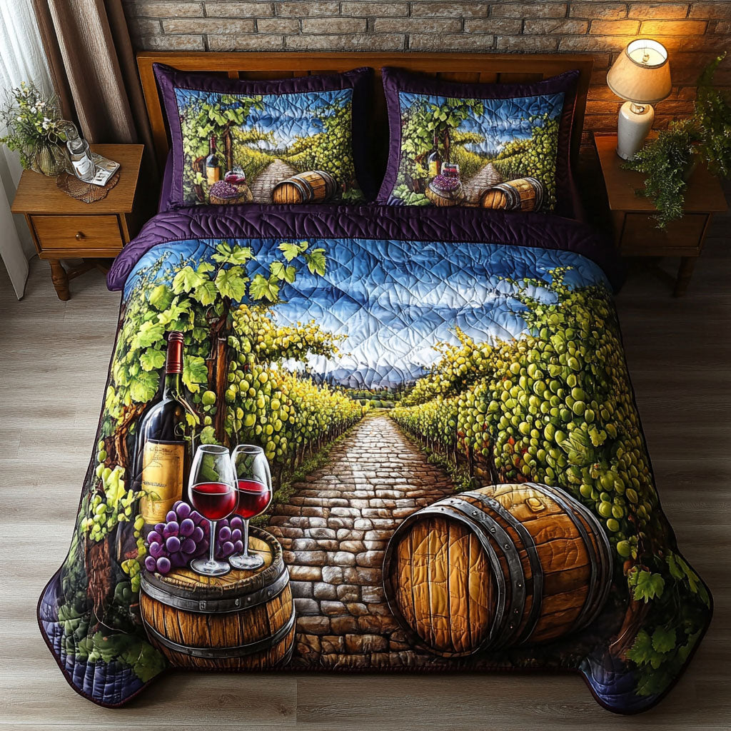 Barrel Bliss Quilted Bedding Set Duvet Cover Bedspread Grapes Wine Gifts For Him Barrel Bliss Quilted Bedding Set Duvet Cover Bedspread Grapes Wine Gifts For Him