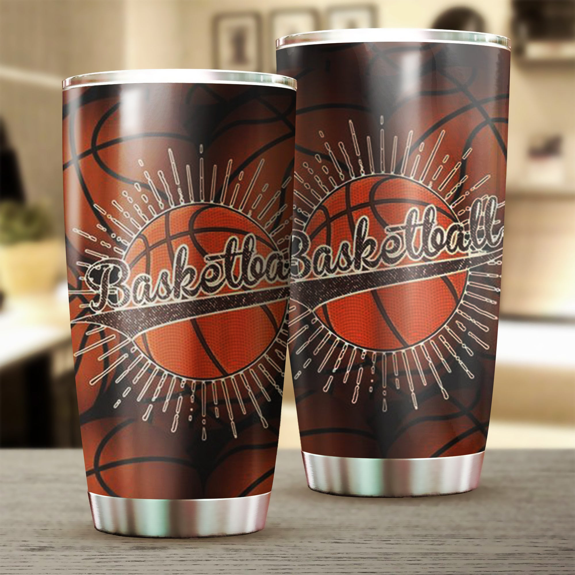 Basketball Tumbler Stainless Steel Tumbler Gifts For Baseball Lovers