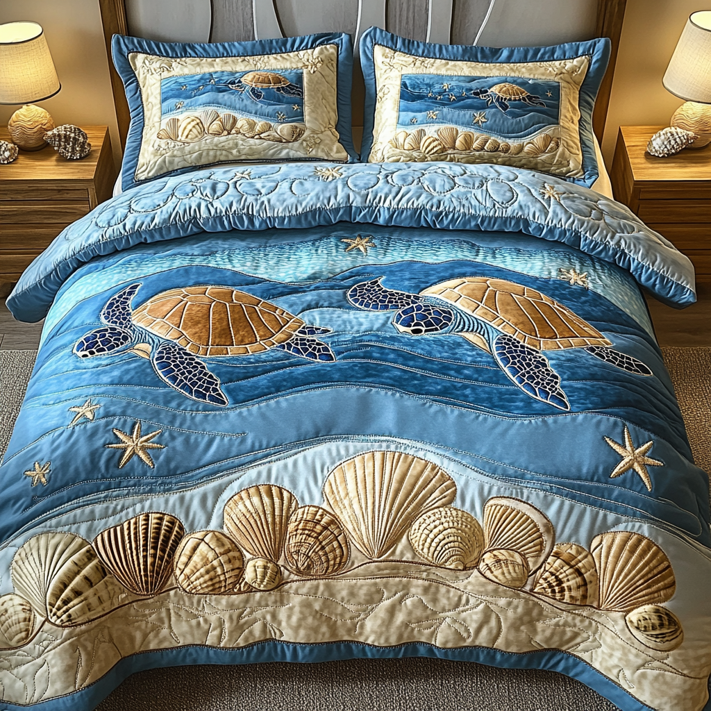 Beach Dream Quilted Bedding Set Duvet Cover Bed Sheet Set Beach Gifts For Women Beach Dream Quilted Bedding Set Duvet Cover Bed Sheet Set Beach Gifts For Women