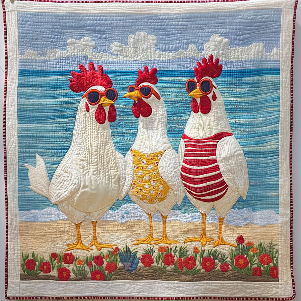Beachside Beak Squad Quilted Blanket Sofa Throw Blanket Best Gifts For Chicken Lovers Beachside Beak Squad Quilted Blanket Sofa Throw Blanket Best Gifts For Chicken Lovers