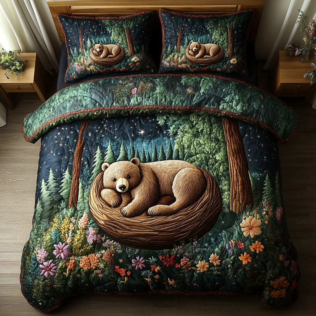 Bear Spirit Quilted Bedding Set Duvet Cover Bedspreads Best Bear Gift Ideas Bear Spirit Quilted Bedding Set Duvet Cover Bedspreads Best Bear Gift Ideas