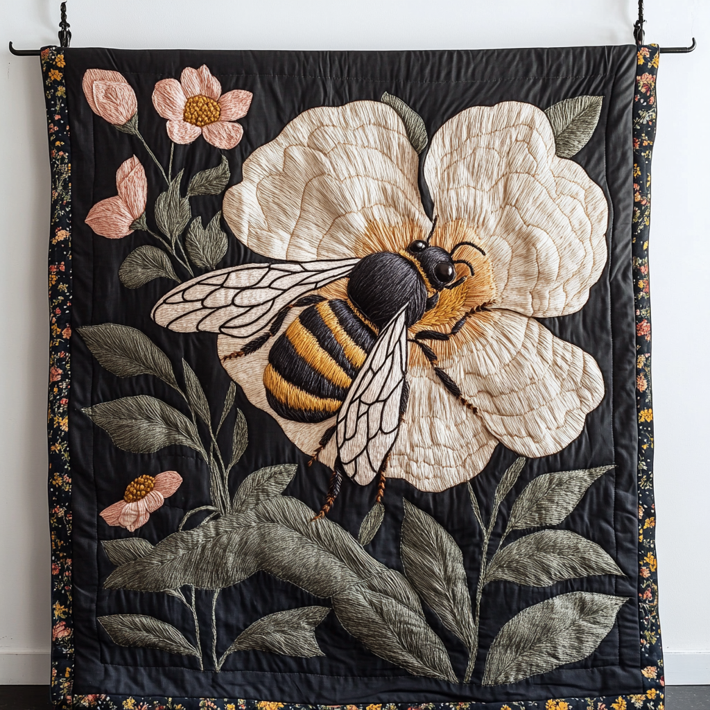 Bee Flight Quilted Blanket Nice Throw Blanket Bee Gifts For Her Bee Flight Quilted Blanket Nice Throw Blanket Bee Gifts For Her