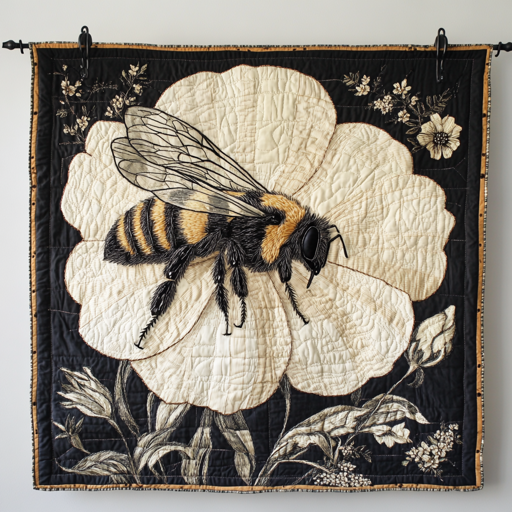 Bee Harmony Quilted Blanket Nice Throw Blanket Bee Themed Gifts Bee Harmony Quilted Blanket Nice Throw Blanket Bee Themed Gifts