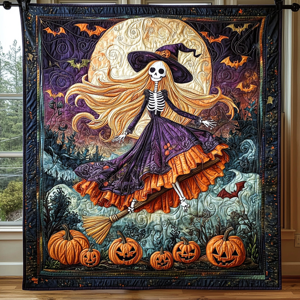 Bewitching Path Quilted Blanket Nice Throw Blanket Unique Halloween Gifts