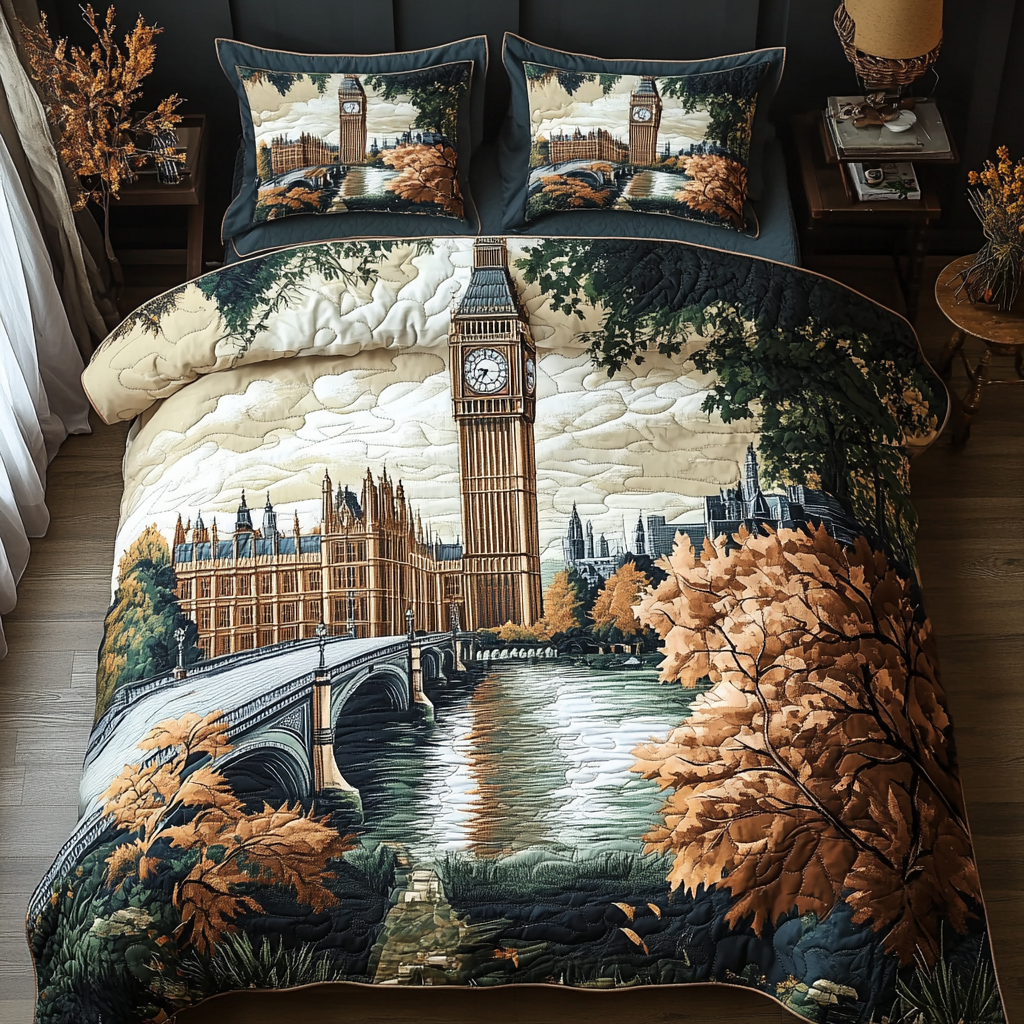 Big Ben View Quilted Bedding Set Duvet Cover Bedspread Cool Presents For Teenage Guys Big Ben View Quilted Bedding Set Duvet Cover Bedspread Cool Presents For Teenage Guys