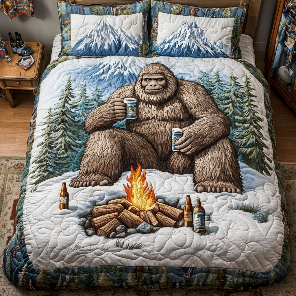 Bigfoot Discovery Quilted Bedding Set Duvet Cover Bedspreads Big Foot Gift Ideas Bigfoot Discovery Quilted Bedding Set Duvet Cover Bedspreads Big Foot Gift Ideas