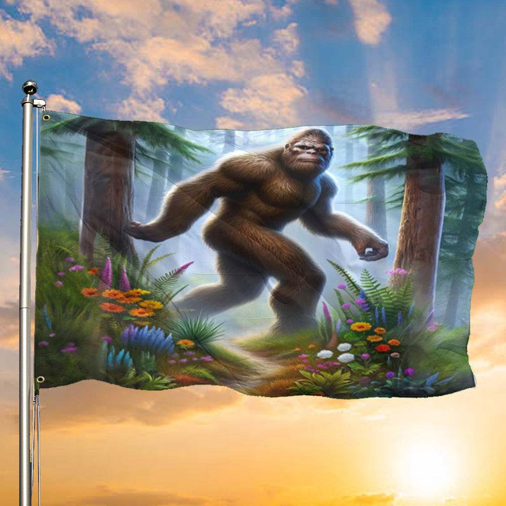 Bigfoot Flag Funny Sasquatch Flag Bigfoot Lovers Decorations for Indoor Outdoor Bigfoot Flag Funny Sasquatch Flag Bigfoot Lovers Decorations for Indoor Outdoor