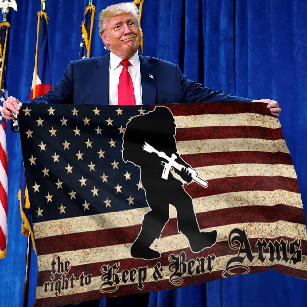 Bigfoot The Right Keep And Bear Arms USA Flag Vintage Old Retro Support 2Nd Amendment Bigfoot The Right Keep And Bear Arms USA Flag Vintage Old Retro Support 2Nd Amendment
