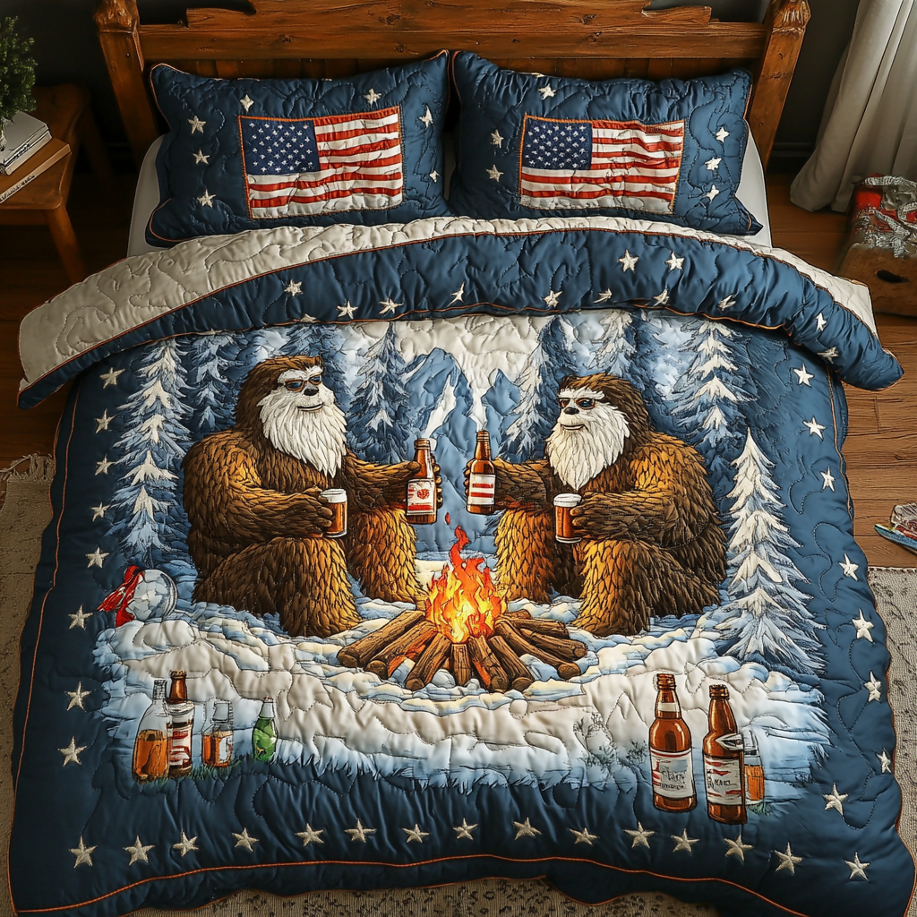 Bigfoot Trail Quilted Bedding Set Duvet Cover Bedspreads Sasquatch Gift Ideas Bigfoot Trail Quilted Bedding Set Duvet Cover Bedspreads Sasquatch Gift Ideas