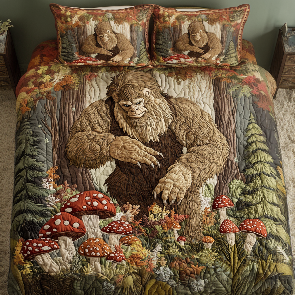 Bigfoot Trail Quilted Bedding Set Duvet Cover Merch Bigfoot Sasquatch Gifts Bigfoot Trail Quilted Bedding Set Duvet Cover Merch Bigfoot Sasquatch Gifts