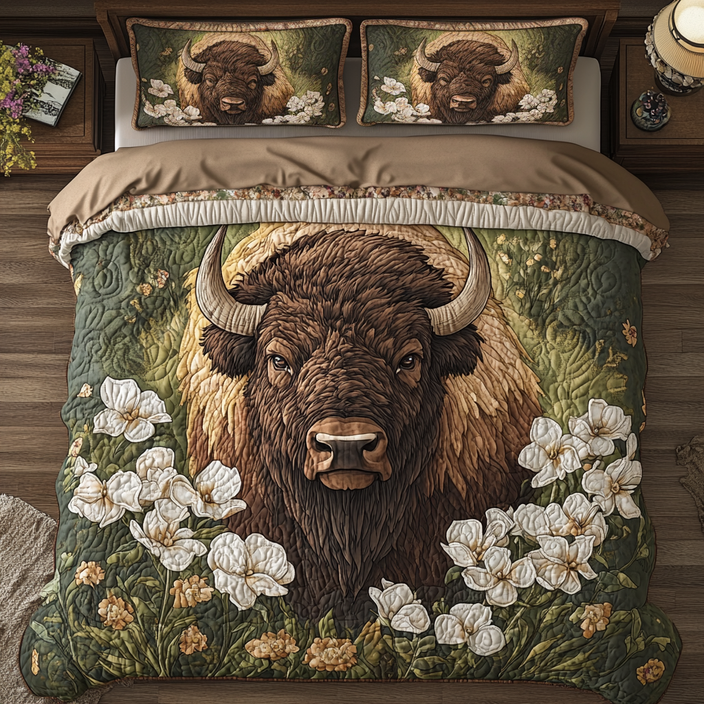 Bison Trails Quilted Bedding Set Duvet Cover Bedspread Awesome Bison Gifts Bison Trails Quilted Bedding Set Duvet Cover Bedspread Awesome Bison Gifts