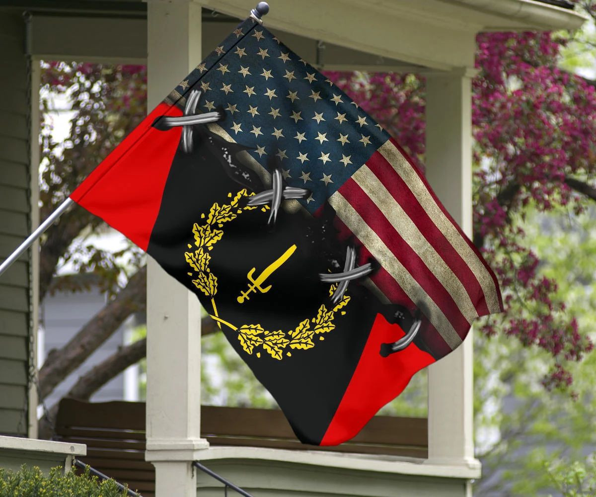 Black American Heritage Flag 1967 And American Flag Old Retro Black African American Black American Heritage Flag 1967 And American Flag Old Retro Black African American