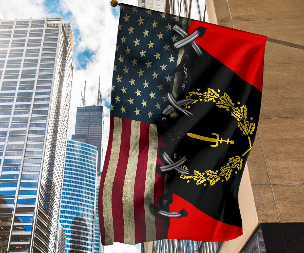 Black American Heritage Flag 1967 And American Flag Old Retro Black African American Black American Heritage Flag 1967 And American Flag Old Retro Black African American