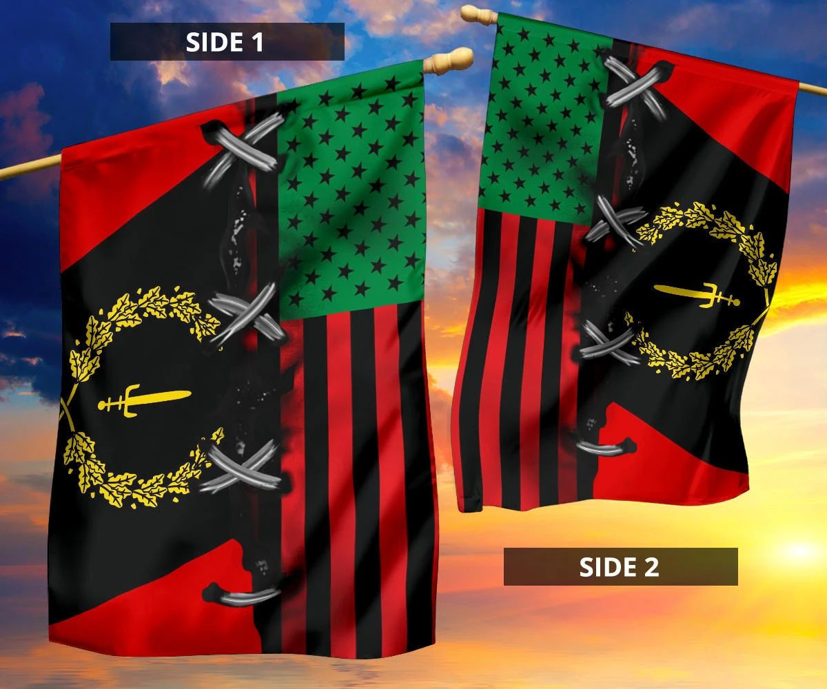 Black American Heritage Flag And African American Flag Honor Black People Liberation Black American Heritage Flag And African American Flag Honor Black People Liberation