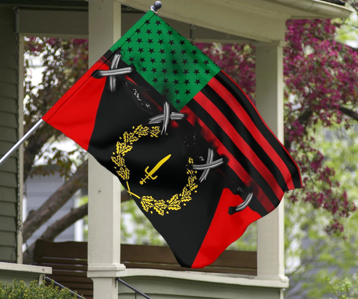 Black American Heritage Flag And African American Flag Honor Black People Liberation Black American Heritage Flag And African American Flag Honor Black People Liberation