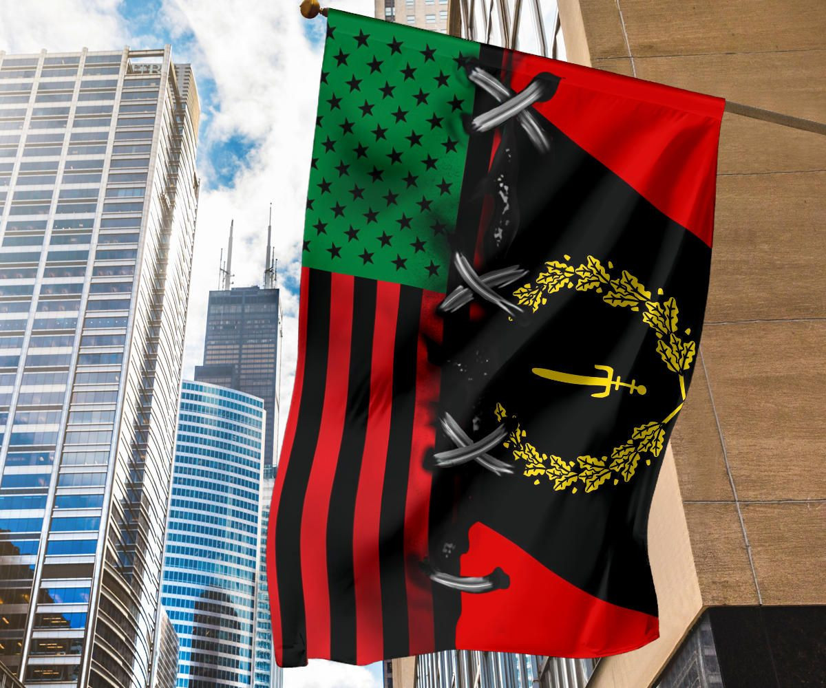 Black American Heritage Flag And African American Flag Honor Black People Liberation Black American Heritage Flag And African American Flag Honor Black People Liberation