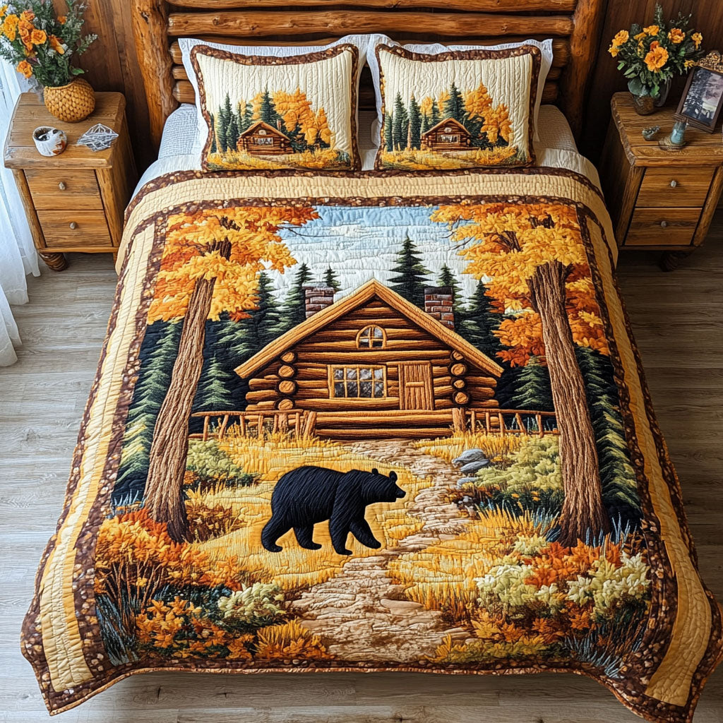 Black Bear Escape Quilted Bedding Set Duvet Cover Bed Sheet Set Unique Bear Gifts Black Bear Escape Quilted Bedding Set Duvet Cover Bed Sheet Set Unique Bear Gifts