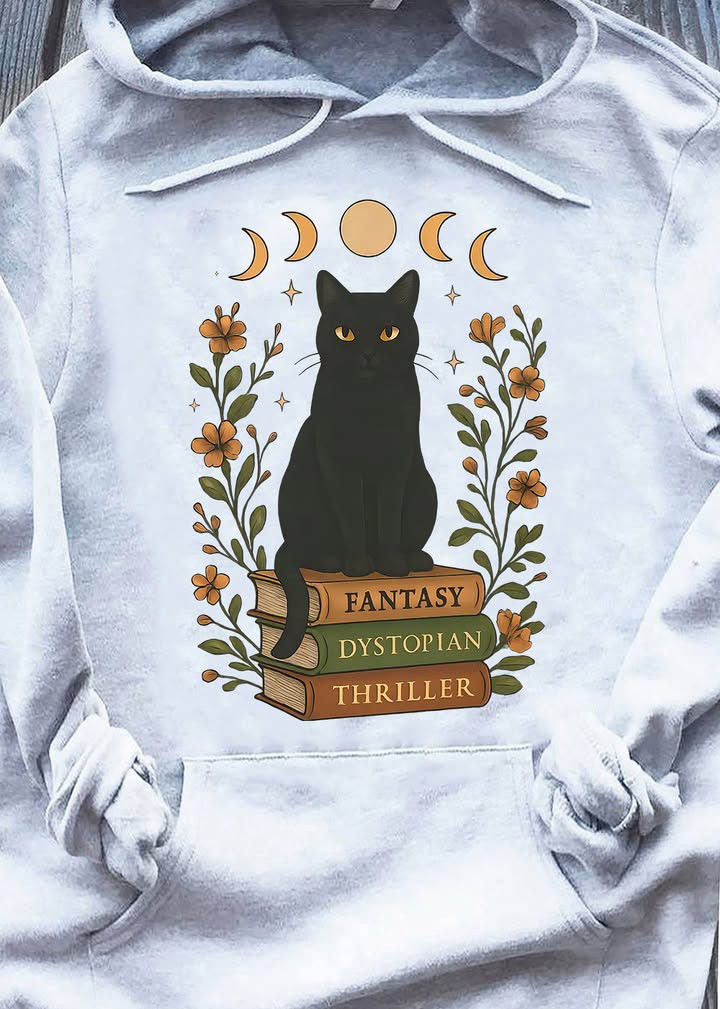 Black Cat Fantasy Dystopian Thriller Hoodie FDT Hoodie Gifts For Him Her Black Cat Fantasy Dystopian Thriller Hoodie FDT Hoodie Gifts For Him Her