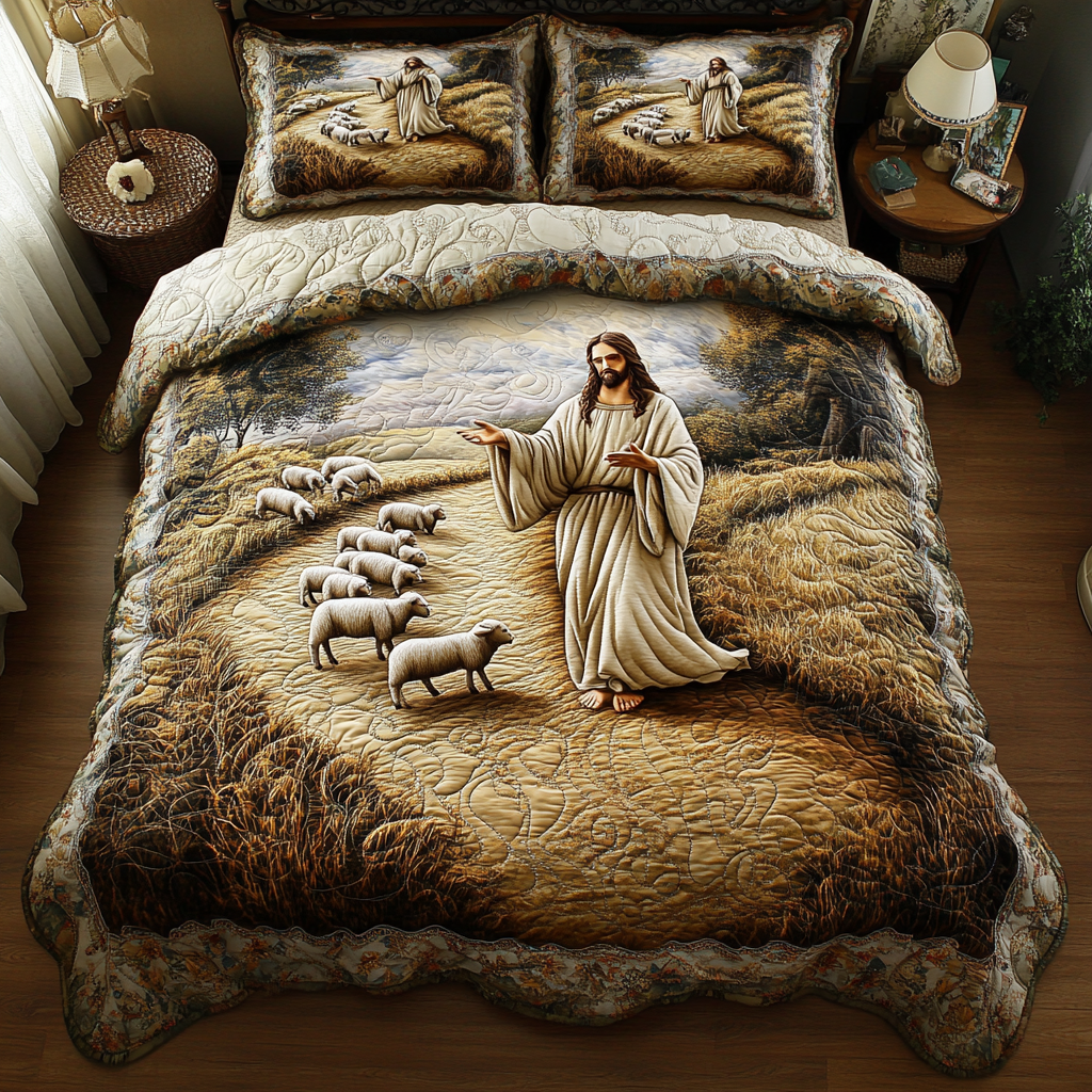 Blessed Path Quilted Bedding Set Duvet Cover Merch Faith Based Gifts Blessed Path Quilted Bedding Set Duvet Cover Merch Faith Based Gifts