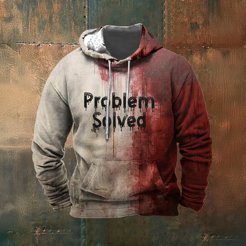 Bloody Halloween Problem Solved Hoodie Scary Horror Clothing Halloween Gifts For Him Bloody Halloween Problem Solved Hoodie Scary Horror Clothing Halloween Gifts For Him