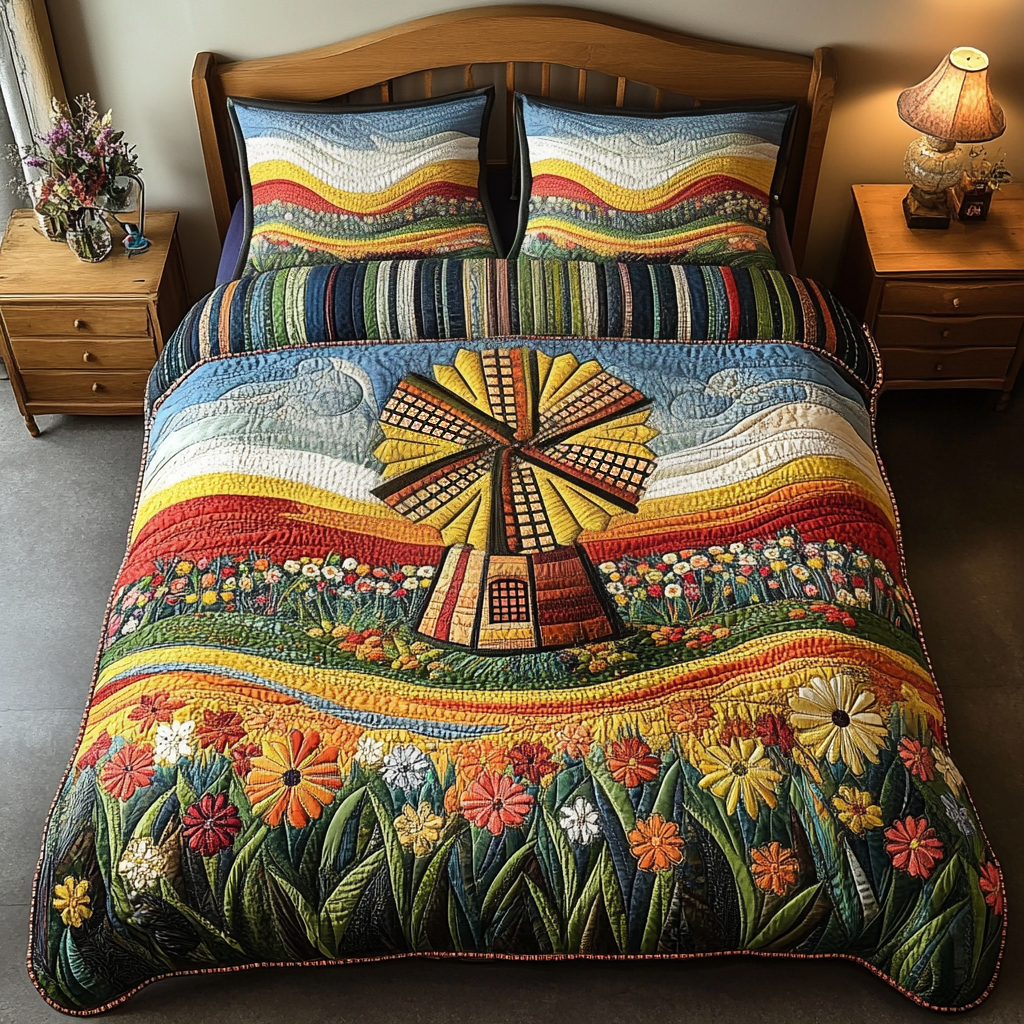 Bloom Path Quilted Bedding Set Duvet Cover Bed Sheet Set Best Gifts For Flower Lovers Bloom Path Quilted Bedding Set Duvet Cover Bed Sheet Set Best Gifts For Flower Lovers