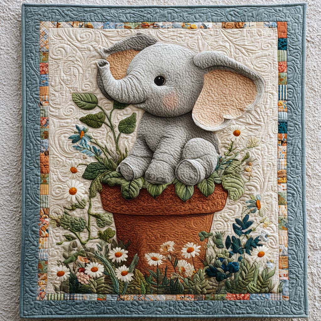 Blooming Buddy Quilted Blanket Nice Throw Blanket Elephant Themed Gifts Blooming Buddy Quilted Blanket Nice Throw Blanket Elephant Themed Gifts