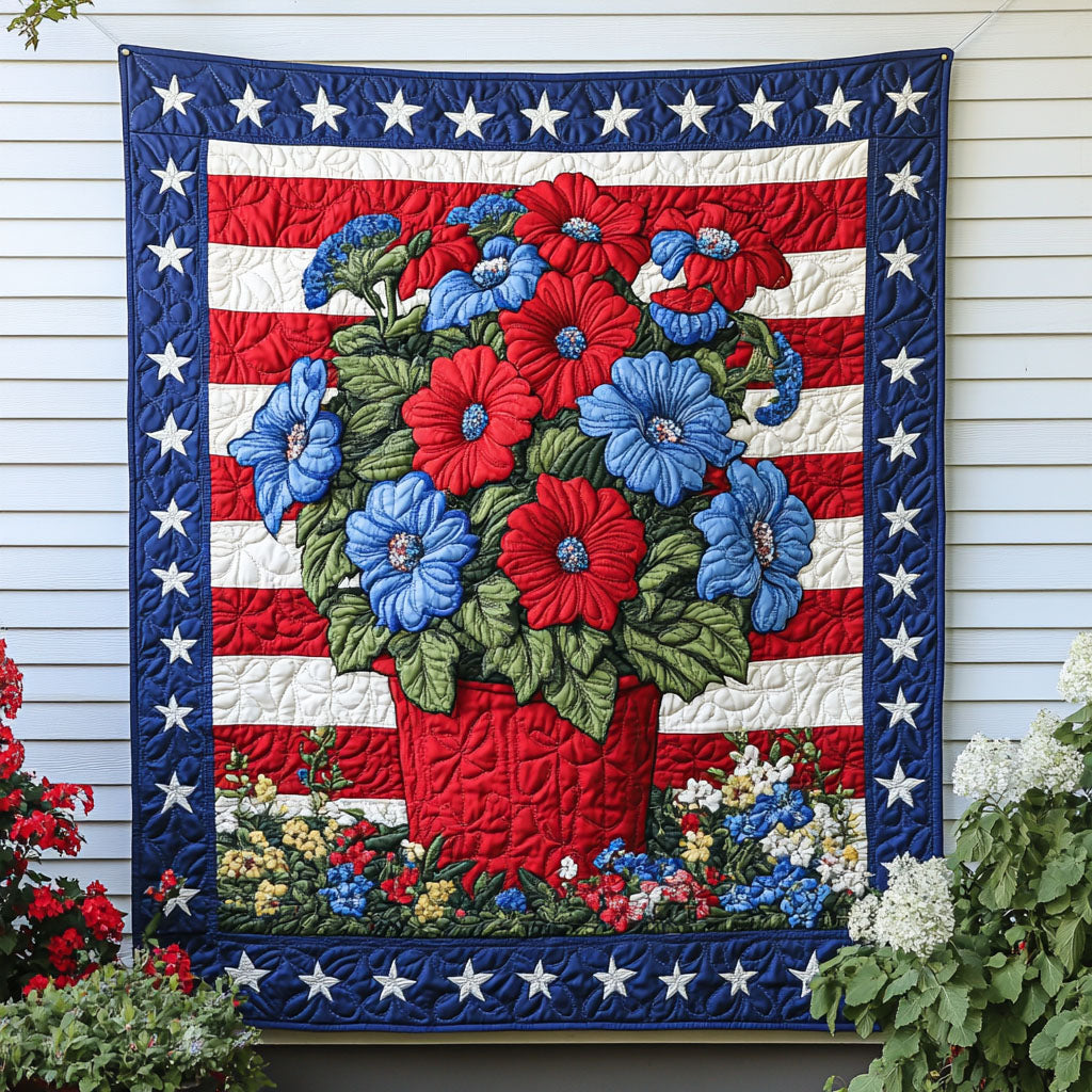 Blooming Liberty Quilted Blanket Sofa Throw Blanket 4Th Of July Themed Gifts Blooming Liberty Quilted Blanket Sofa Throw Blanket 4Th Of July Themed Gifts