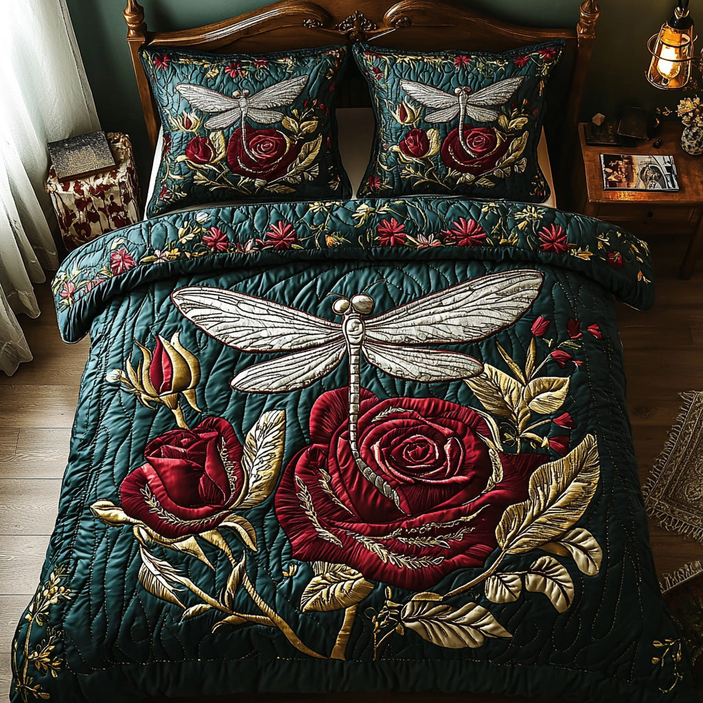 Blossom Dragonfly Quilted Bedding Set Duvet Cover Bed Sheet Set Dragonfly Gifts For Mom Blossom Dragonfly Quilted Bedding Set Duvet Cover Bed Sheet Set Dragonfly Gifts For Mom