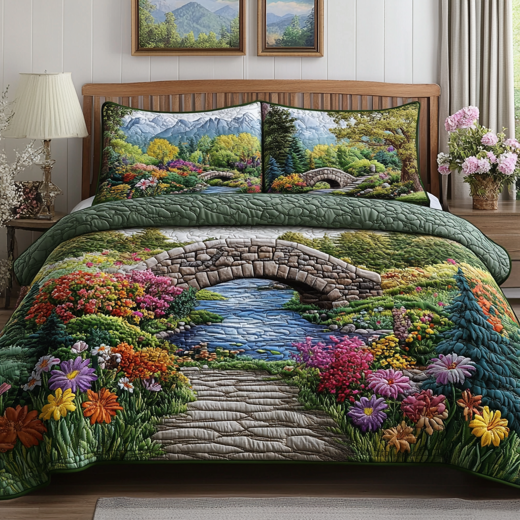 Blossom Field Quilted Bedding Set Duvet Cover Bedspreads Beach Gifts For Friend Blossom Field Quilted Bedding Set Duvet Cover Bedspreads Beach Gifts For Friend