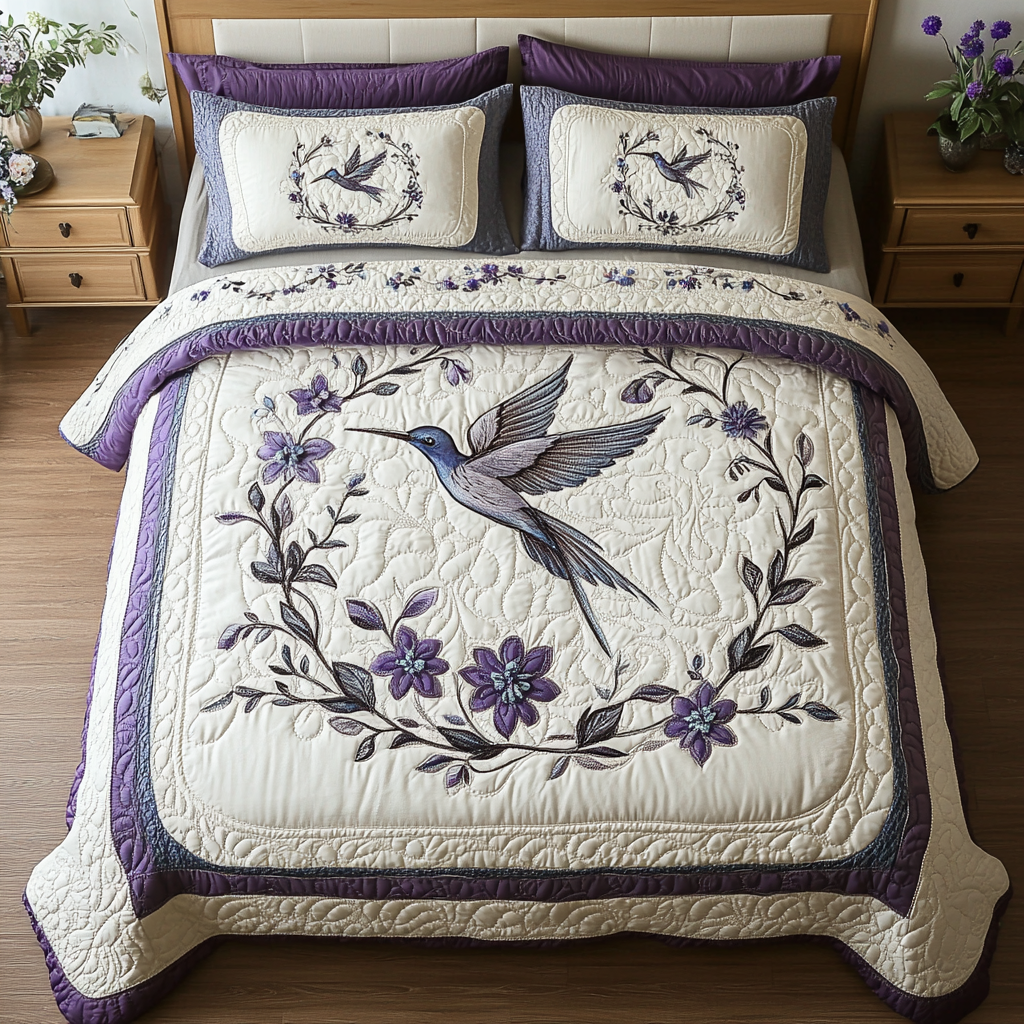 Blossom Flight Quilted Bedding Set Duvet Cover Bed Sheet Set Novelty Hummingbird Gifts Blossom Flight Quilted Bedding Set Duvet Cover Bed Sheet Set Novelty Hummingbird Gifts