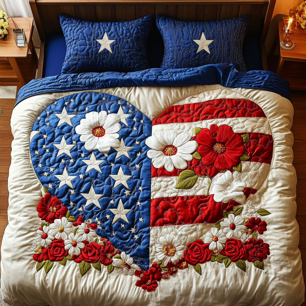 Blossom Glory Quilted Bedding Set Duvet Cover Bedspreads Patriotic Gifts For Men Blossom Glory Quilted Bedding Set Duvet Cover Bedspreads Patriotic Gifts For Men