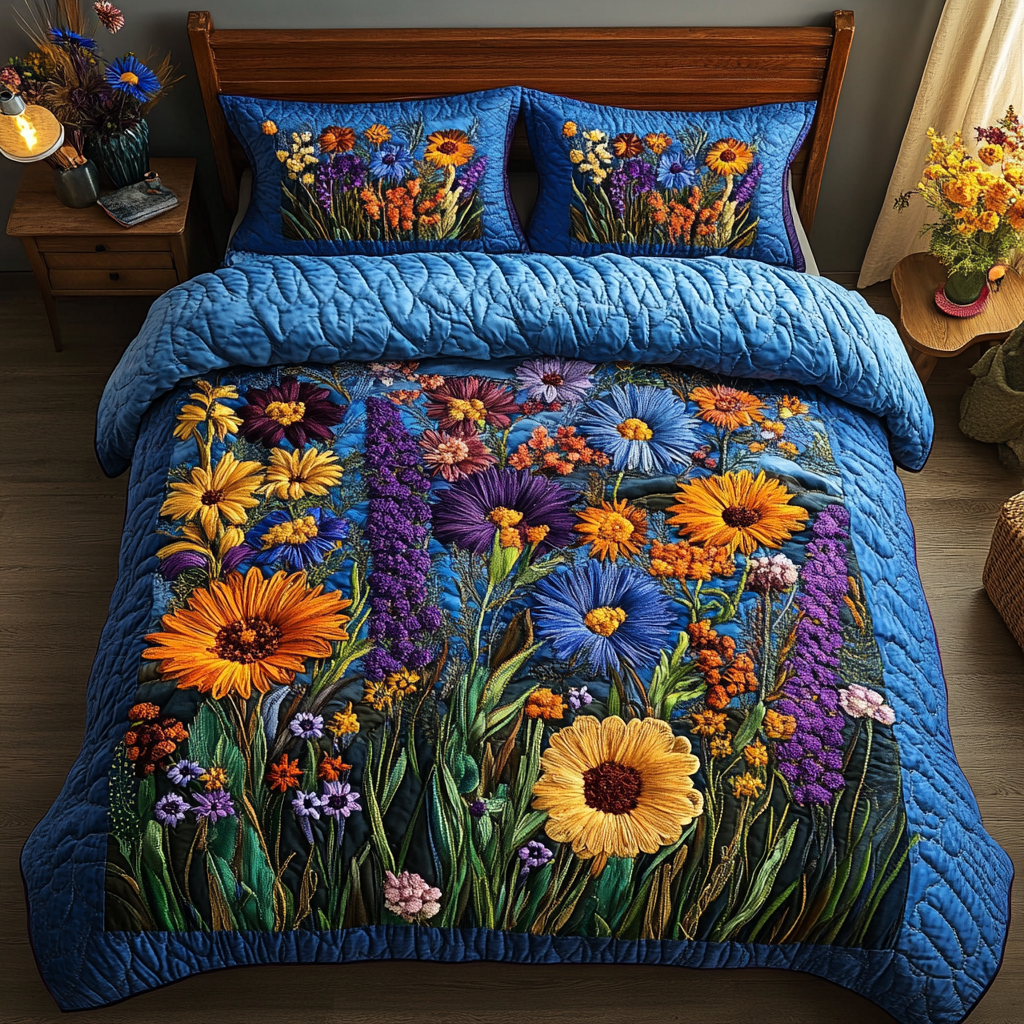 Blossom Nest Quilted Bedding Set Duvet Cover Merch Daisy Plant Gifts Blossom Nest Quilted Bedding Set Duvet Cover Merch Daisy Plant Gifts