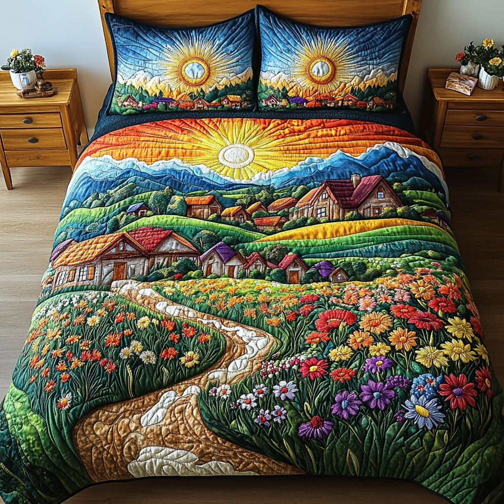 Blossom Valley Quilted Bedding Set Duvet Cover Bedspreads Presents For Sea Lovers Blossom Valley Quilted Bedding Set Duvet Cover Bedspreads Presents For Sea Lovers