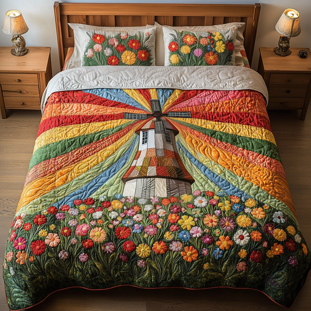 Blossom Vista Quilted Bedding Set Duvet Cover Bed Sheet Set Presents For Flower Lovers Blossom Vista Quilted Bedding Set Duvet Cover Bed Sheet Set Presents For Flower Lovers