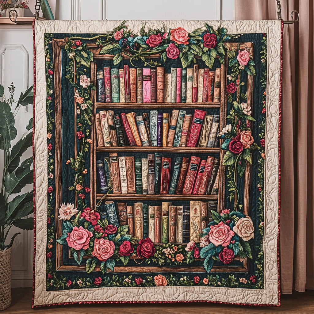 Blossoms for Mom Quilted Blanket Cute Throw Blanket Book Lover Gifts For Women Blossoms for Mom Quilted Blanket Cute Throw Blanket Book Lover Gifts For Women