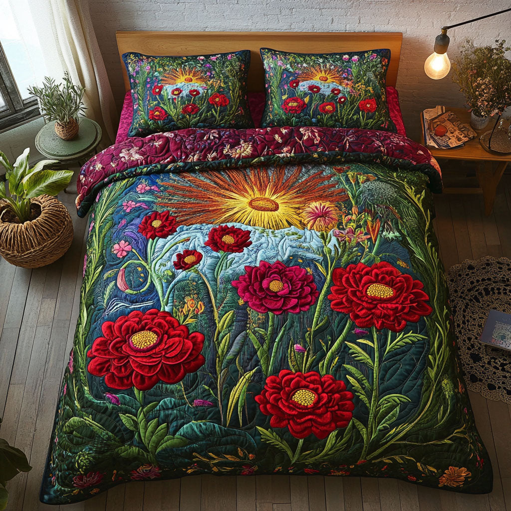 Blossoms in Ohio Breeze Quilted Bedding Set Duvet Cover Bedspread Cool Gift Ideas For Brother