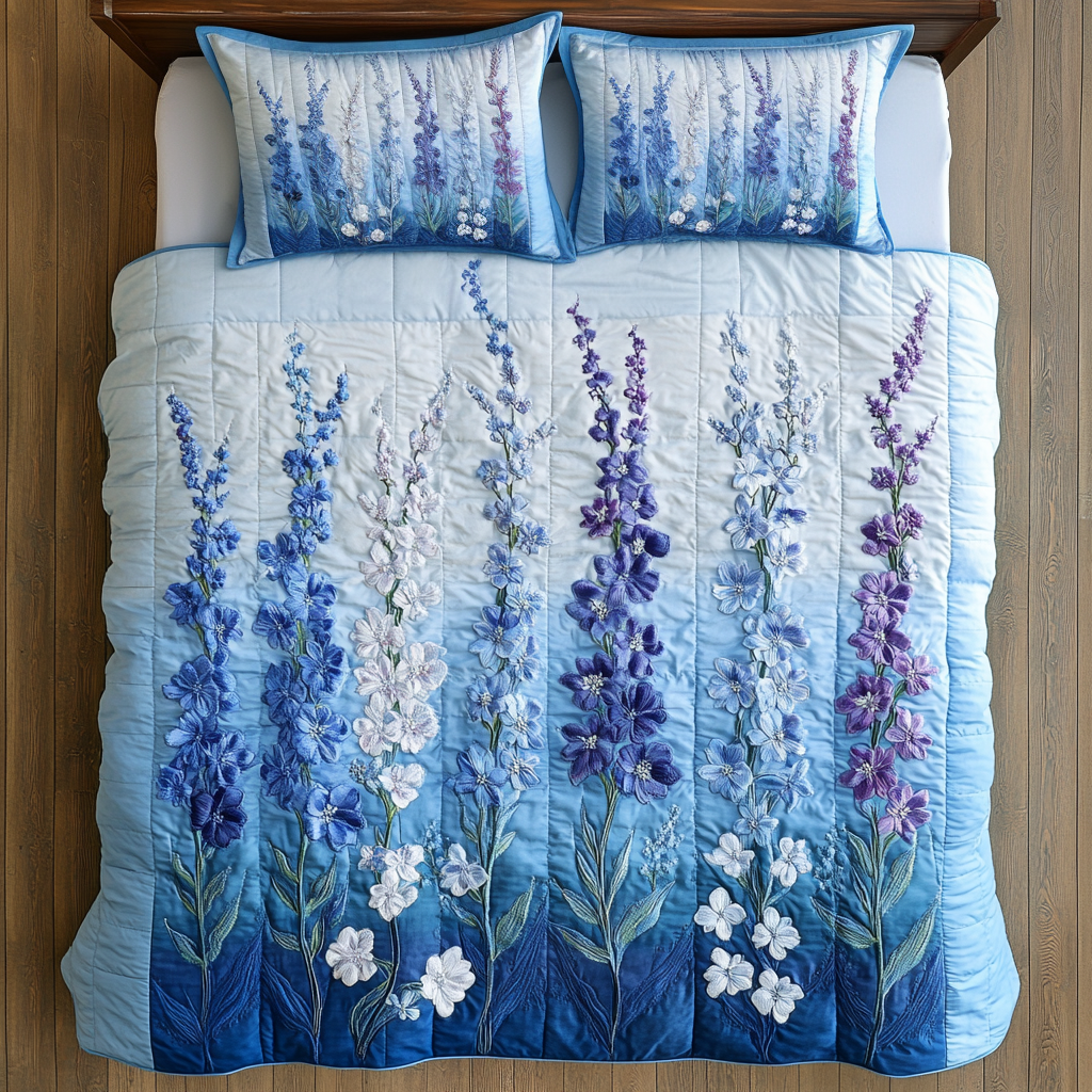 Blue Breeze Quilted Bedding Set Duvet Cover Merch Gifts With Daisies On Them Blue Breeze Quilted Bedding Set Duvet Cover Merch Gifts With Daisies On Them
