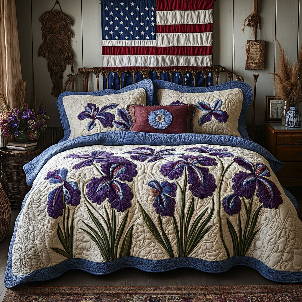 Blue Ridge Blossom Quilted Bedding Set Duvet Cover Bedspread Flower Gifts For Friends Blue Ridge Blossom Quilted Bedding Set Duvet Cover Bedspread Flower Gifts For Friends