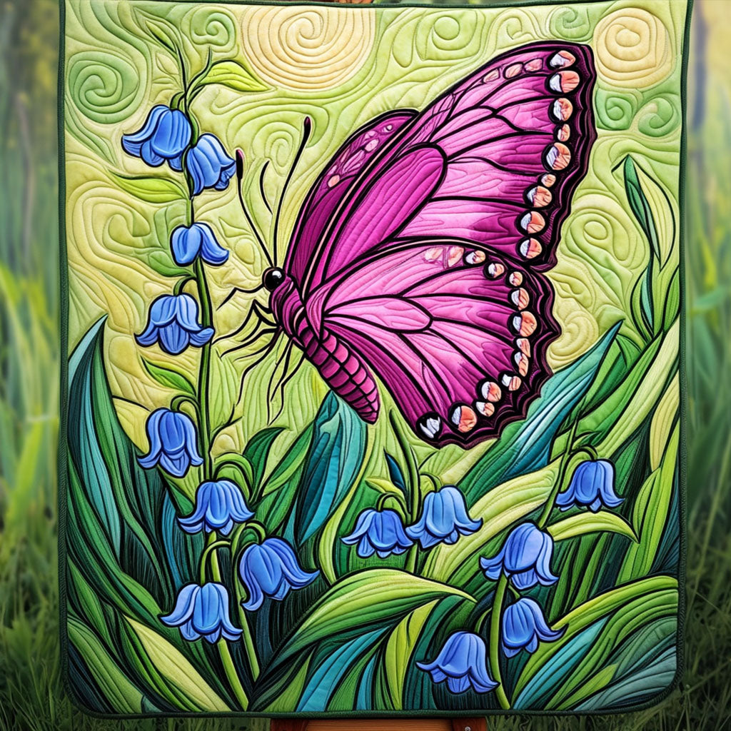 Bluebell Beauty Quilted Blanket Sofa Throw Blanket Butterfly Themed Birthday Gifts Bluebell Beauty Quilted Blanket Sofa Throw Blanket Butterfly Themed Birthday Gifts