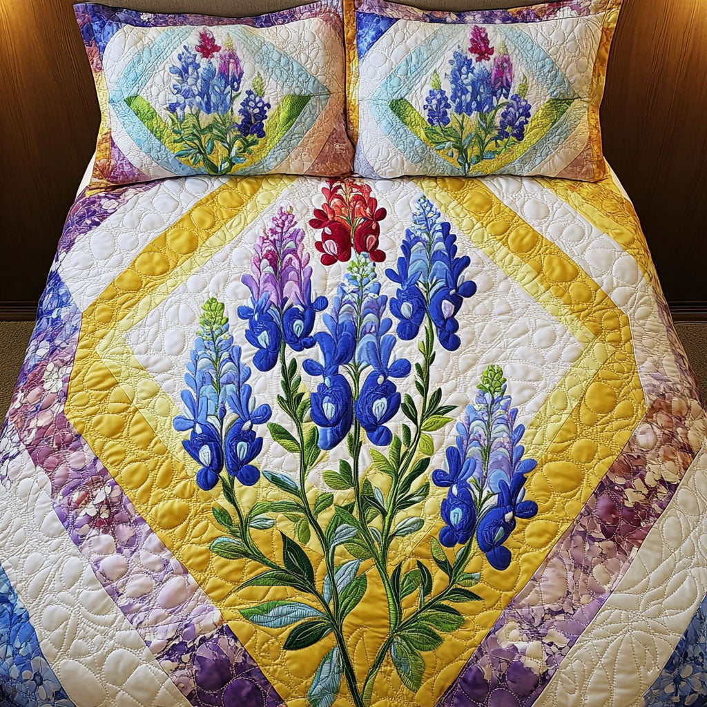 Bluebonnet Beauty Quilted Bedding Set Duvet Cover Bedspread Texas Gifts For Adults Bluebonnet Beauty Quilted Bedding Set Duvet Cover Bedspread Texas Gifts For Adults