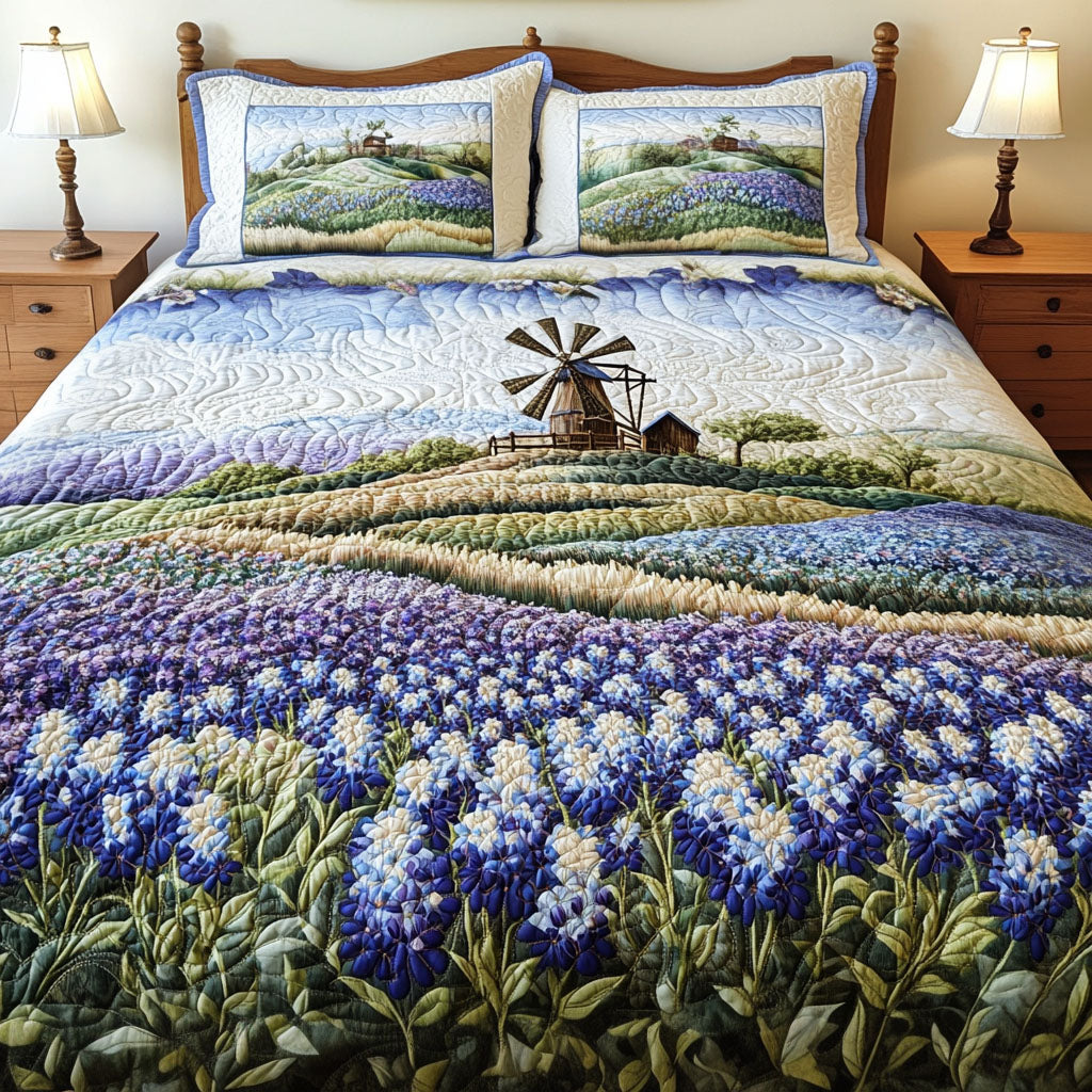 Bluebonnet Serenity Quilted Bedding Set Duvet Cover Bed Sheet Set Cool Texas Gifts Bluebonnet Serenity Quilted Bedding Set Duvet Cover Bed Sheet Set Cool Texas Gifts