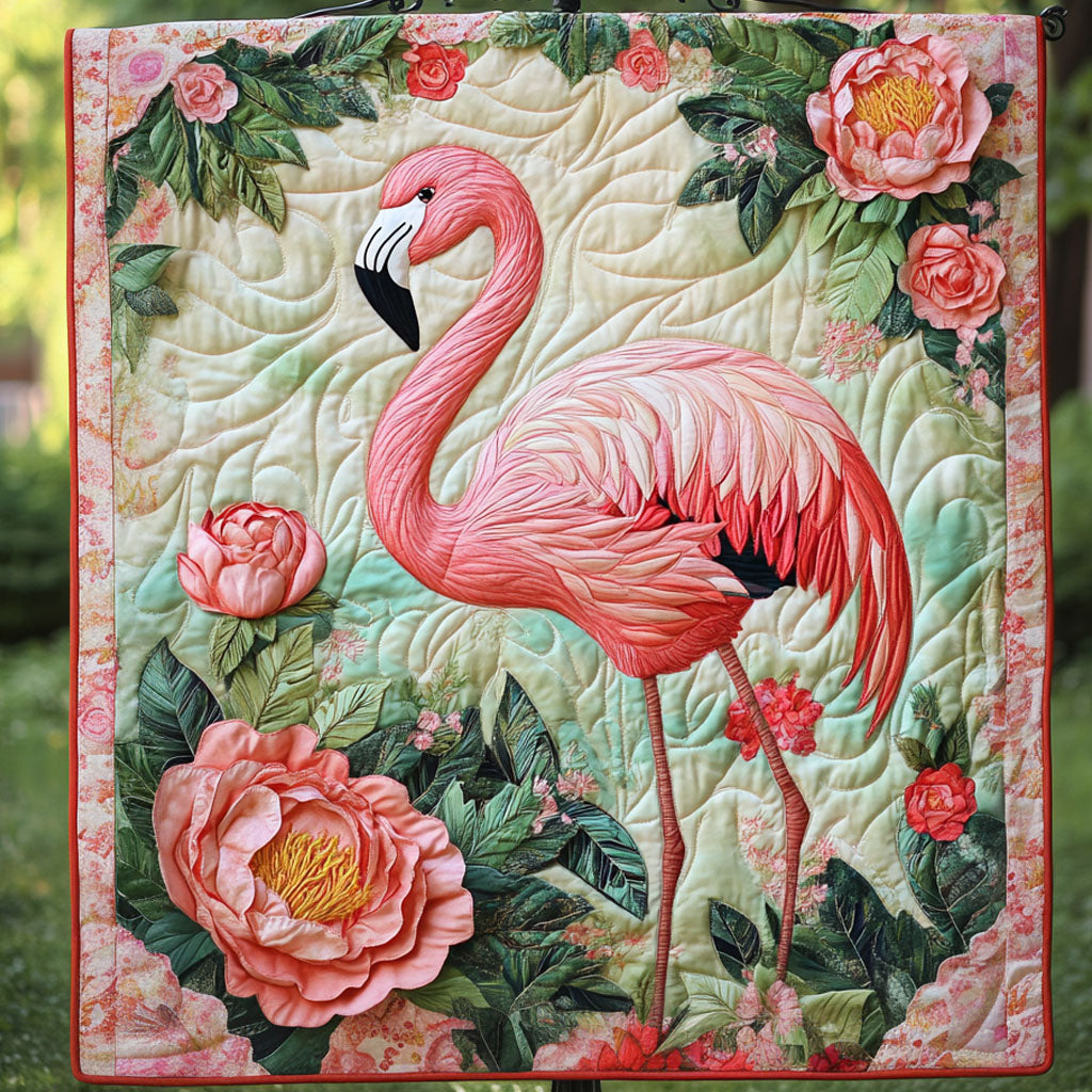 Blush Bloom Quilted Blanket Cute Colorful Blanket Cool Gifts For Flamingo Lovers Blush Bloom Quilted Blanket Cute Colorful Blanket Cool Gifts For Flamingo Lovers