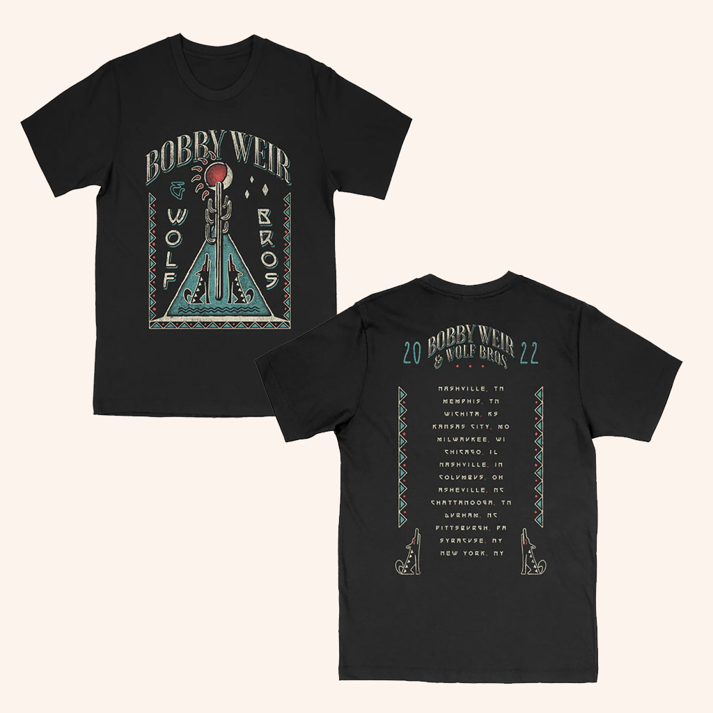 Bob Weir Merch Bobby Weir And Wolf Bros 2022 T-Shirt Best Gifts For Music Lovers
