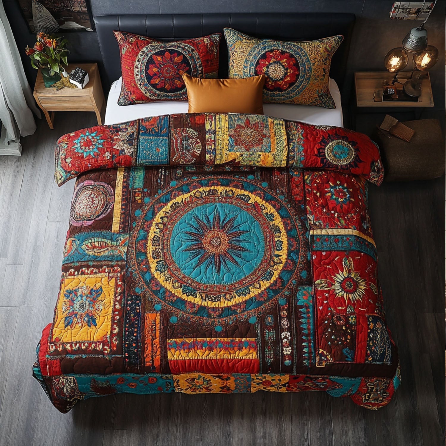 Bohemian Vibes Quilted Bedding Set Duvet Cover Bedspreads Fun Christmas Ideas For Families
