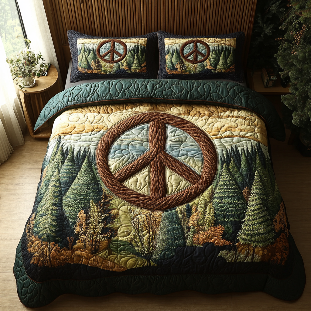 Boho Forest Bliss Quilted Bedding Set Duvet Cover Bed Sheet Set Peace Hippie Gift Ideas Boho Forest Bliss Quilted Bedding Set Duvet Cover Bed Sheet Set Peace Hippie Gift Ideas
