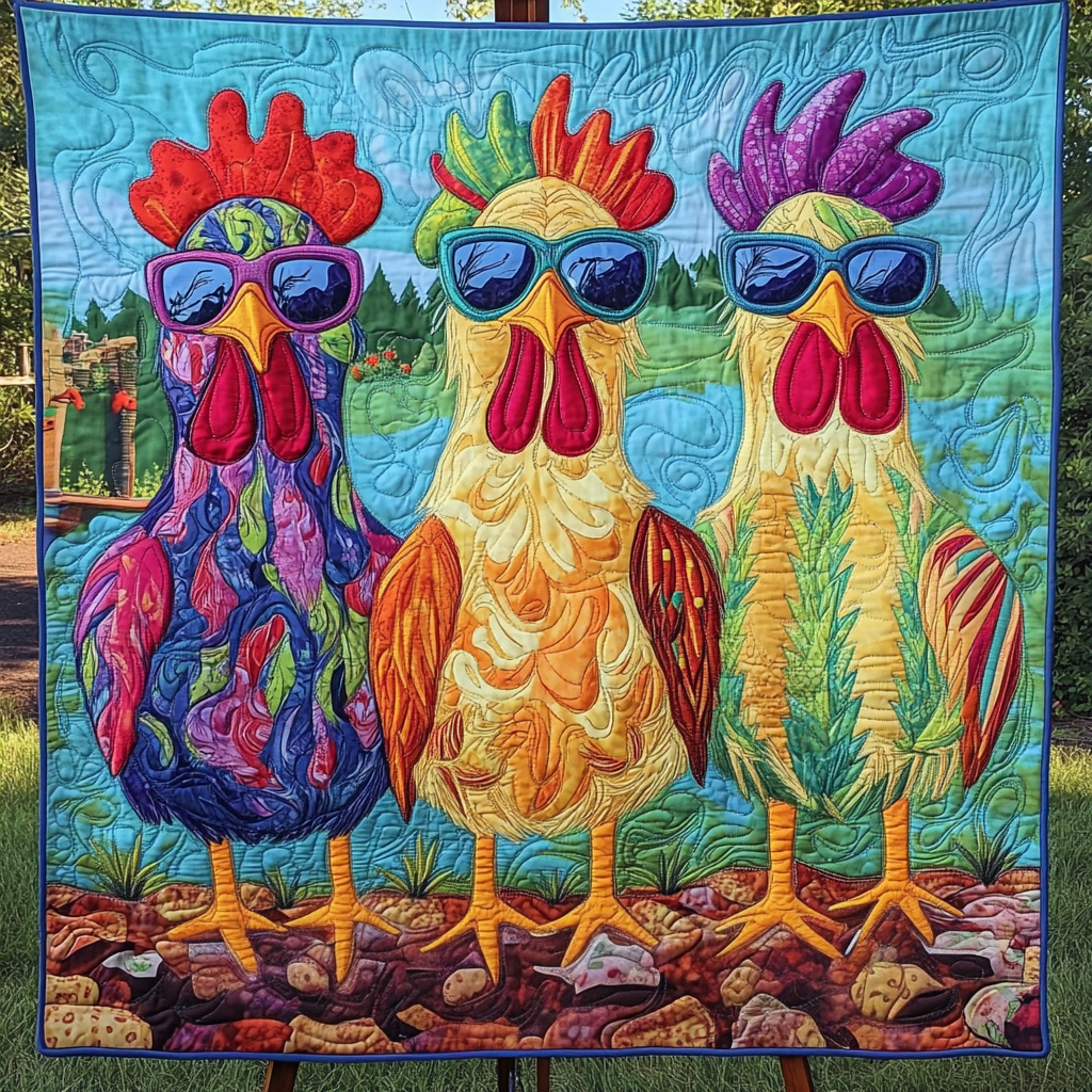 Bold Beaks Quilted Blanket Nice Throw Blanket Gifts For People With Chickens Bold Beaks Quilted Blanket Nice Throw Blanket Gifts For People With Chickens