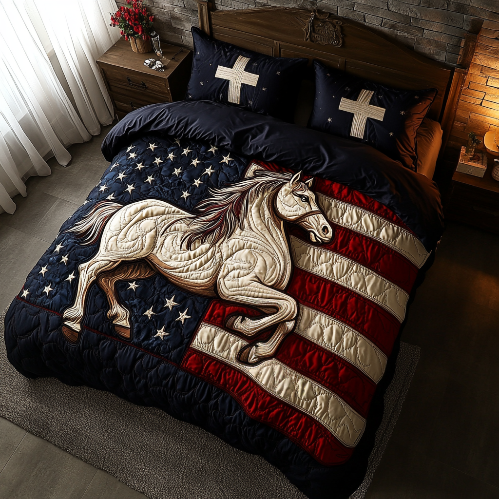 Bold Honor Quilted Bedding Set Duvet Cover Merch Unique Gifts For Horse Owners Bold Honor Quilted Bedding Set Duvet Cover Merch Unique Gifts For Horse Owners