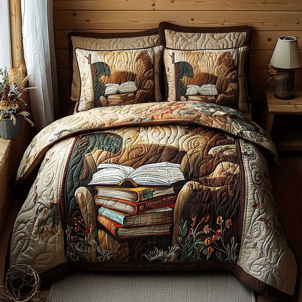Book Cozyness Quilted Bedding Set Duvet Cover Merch Gifts For People Who Like Books Book Cozyness Quilted Bedding Set Duvet Cover Merch Gifts For People Who Like Books