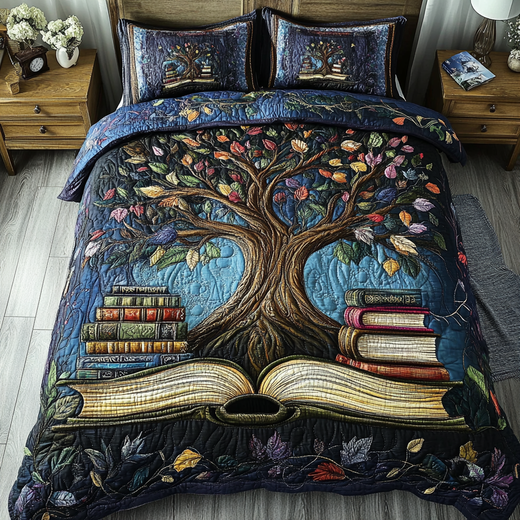 Book Roots Quilted Bedding Set Duvet Cover Bedspreads Best Book Lovers Gifts For Dad Book Roots Quilted Bedding Set Duvet Cover Bedspreads Best Book Lovers Gifts For Dad