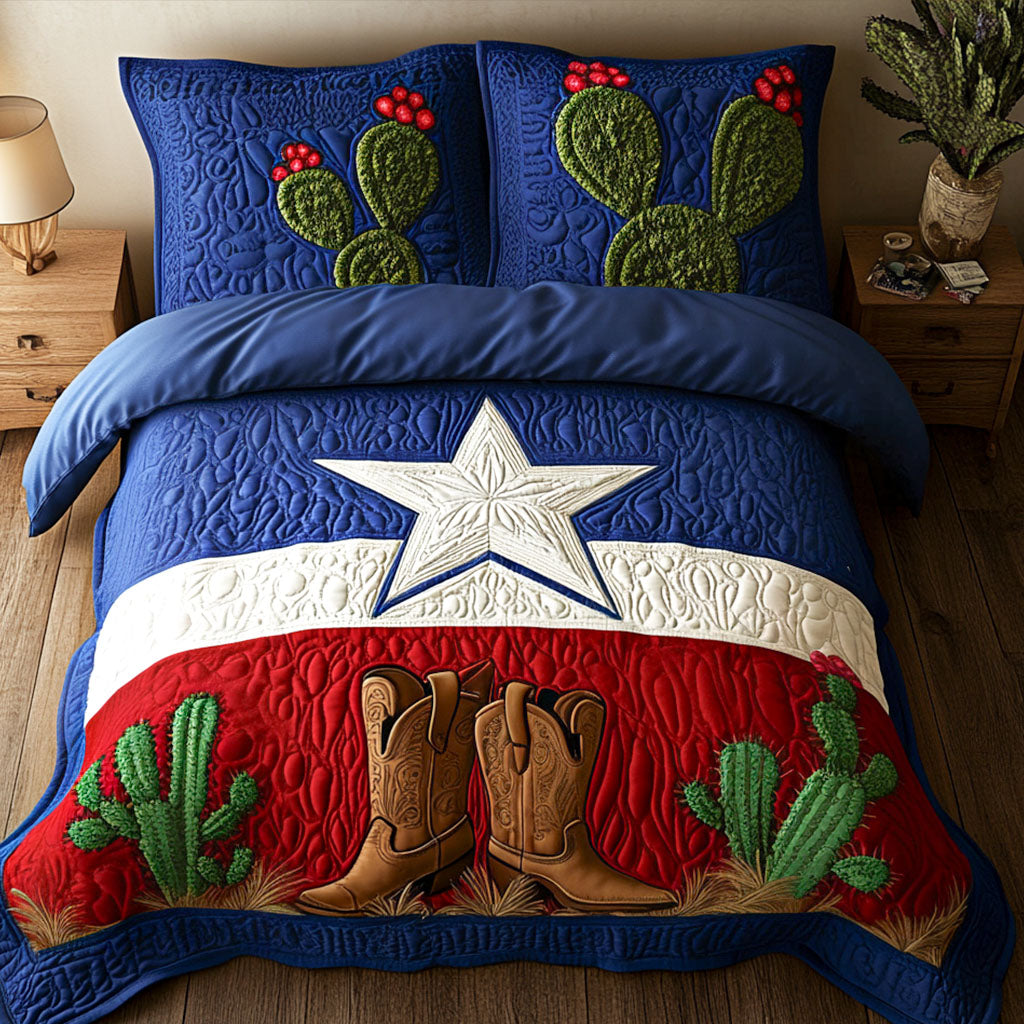 Boots and Cactus Quilted Bedding Set Duvet Cover Bedspread Gift For Cactus Lover Boots and Cactus Quilted Bedding Set Duvet Cover Bedspread Gift For Cactus Lover